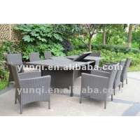 outdoor rattan chair with extention rattan table,YQR'377